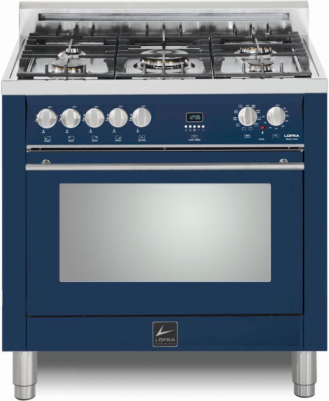 LOFRA® Maestro 36" Blue Pro Style Dual Fuel Range-0