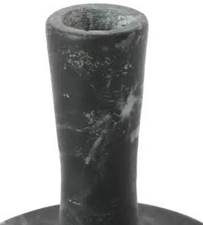 Moe's Home Collection East Black Veined Marble Short Candle Holder-3