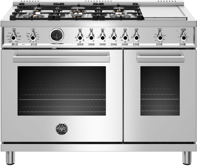 Bertazzoni Professional Series 48" Stainless Steel Pro Style Duel Fuel Range-0
