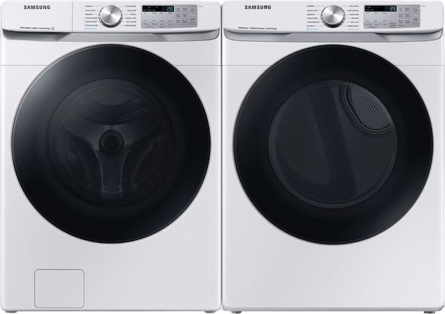 Samsung White Front Load Laundry Pair-0