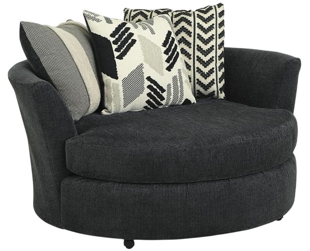 Albany Industries Clash Charcoal Swivel Chair-0