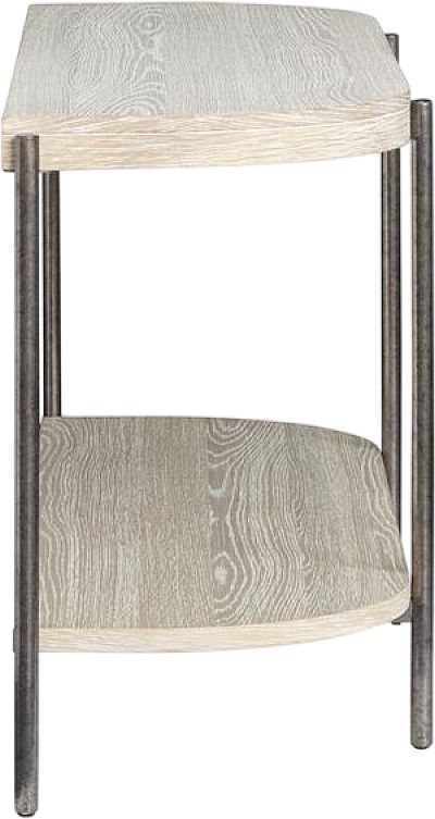Magnussen Home® Jennings Edgecomb Grey/Weathered Antique Nickel Demilune Sofa Table-3