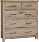 Vaughan-Bassett Dovetail Sun Bleached White Standing Dresser-0