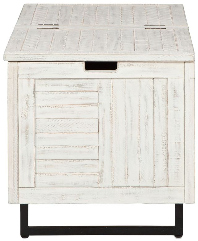 Signature Design by Ashley® Coltport Distressed White Storage Trunk-2