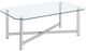 Coaster® Cronin Square Tempered Glass Top Coffee Table with Chrome Base-0