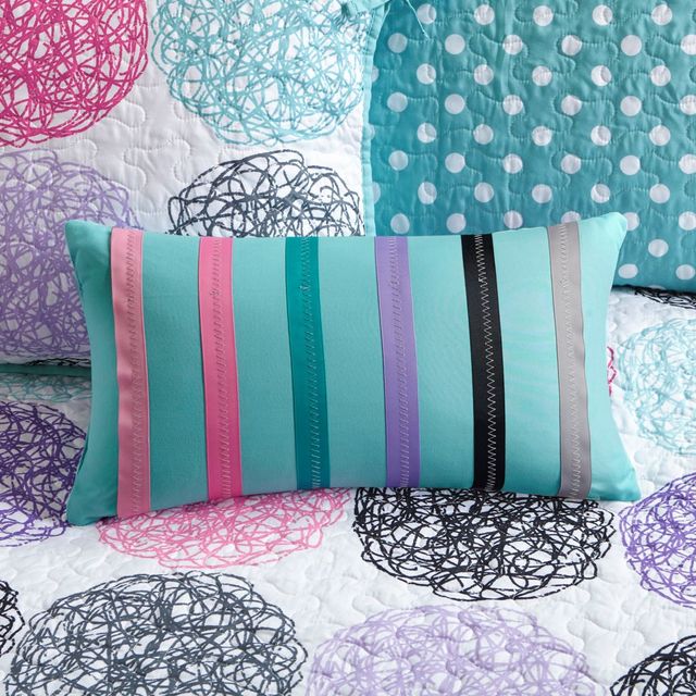 Olliix by Mi Zone Carly 6 Piece Purple Daybed Reversible Set-4
