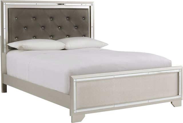 Signature Design by Ashley® Lonnix 4-Piece Silver Queen Panel Bed Set-1