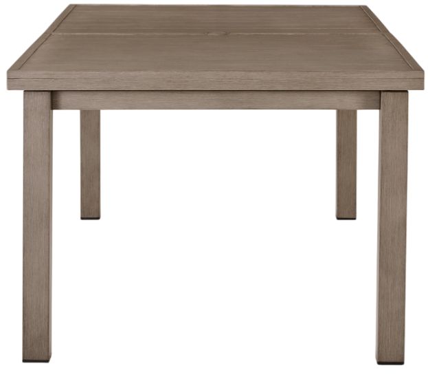 Signature Design by Ashley® Beach Front Beige Aluminum Outdoor Dining Table-2