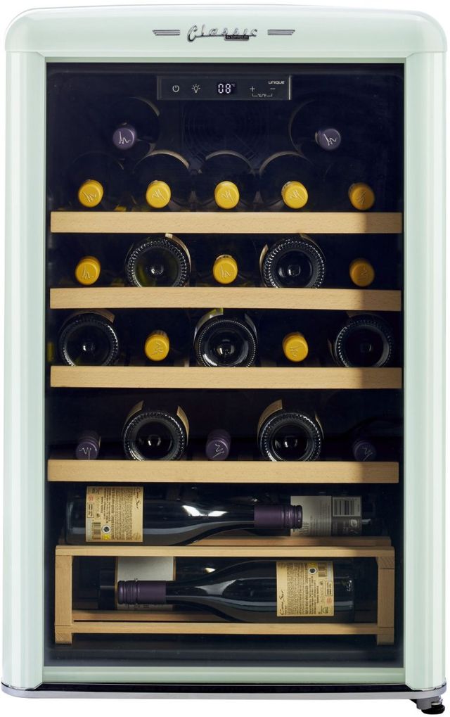Unique® Appliances Classic Retro 4 Cu. Ft. Summer Mint Green Wine Cooler-2