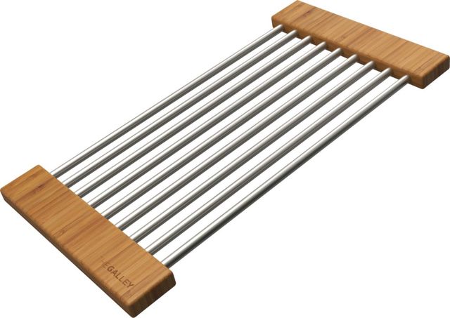 The Galley® Natural Golden Bamboo Upper Tier Drying Rack -0