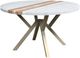 Horizon Home® Spectrum Onyx Top Dining Table with Gold Base-0