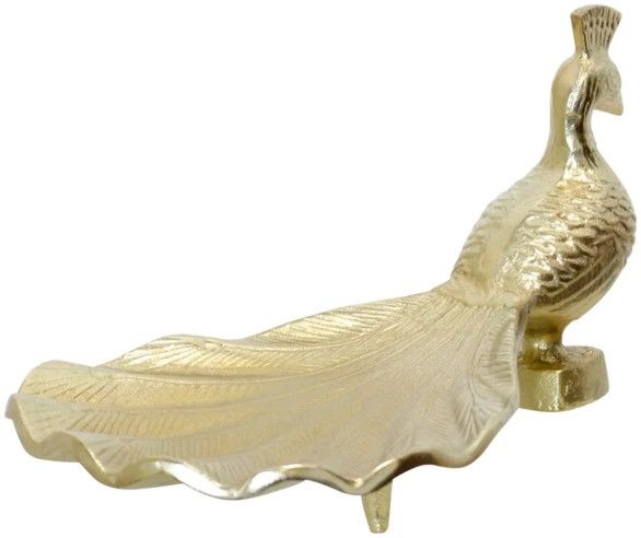 StyleCraft Champagne Gold Small Peacock Dish-1