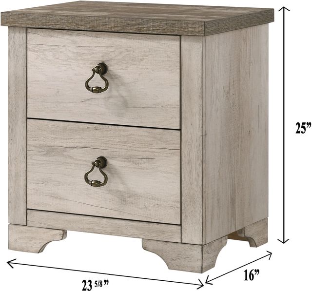 Crown Mark Patterson Beige Nightstand-2