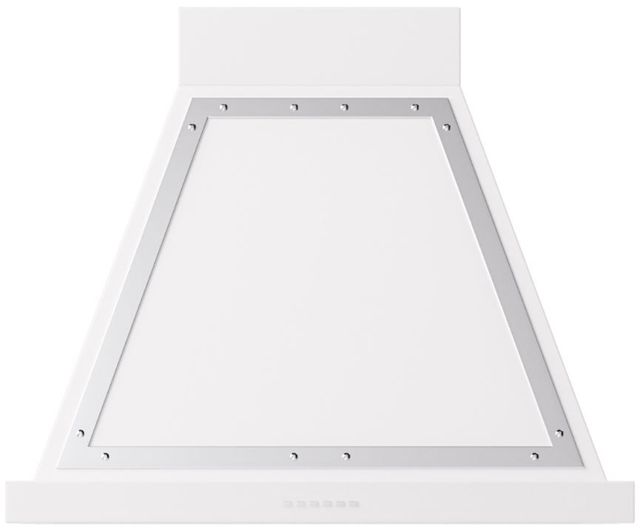 Ilve® Nostalgie II Noblesse 30" White Wall Mounted Range Hood with Chrome Trim-0