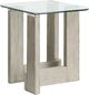 Magnussen Home® Bartlett Glass Top Rectangular End Table with Smokey Pine Base-0