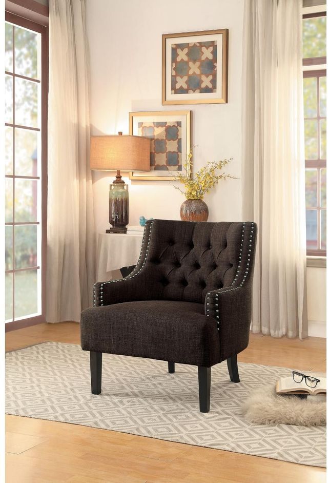 Mazin Furniture Charisma Chocolate Accent Chair-2