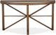 Magnussen Home® Kirkpatrick Weathered Walnut Demilune Sofa Table with Glass Insert Top -2