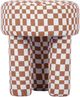 TOV Furniture Claire Brown/White Accent Stool-0