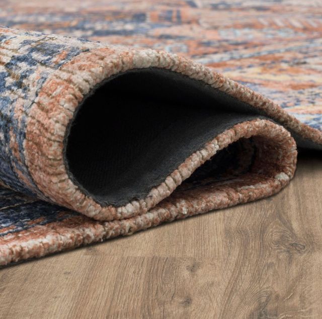 Karastan® Zula Haykota Terracotta/Rust Blue 5'x8' Area Rug-1