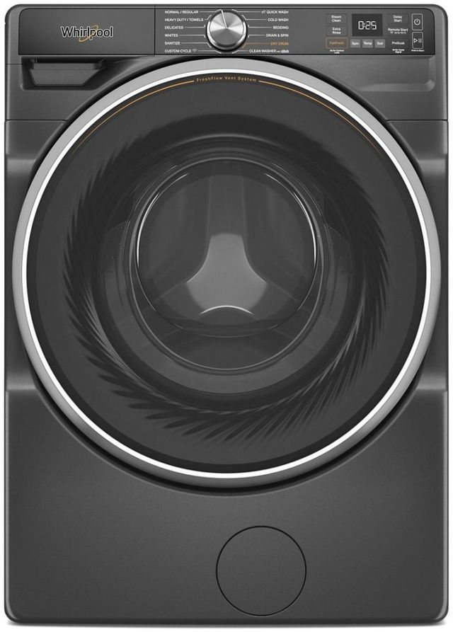 Whirlpool® Volcano Black Front Load Washer & Electric Dryer Laundry Pair-1