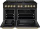 ZLINE Autograph Edition Paramount 48" 6.7 cu. ft. Black Stainless Steel with Champagne Bronze Helix Handle and Knob Accents Double Oven Dual Fuel Range with 8 Burner Gas Cooktop-2