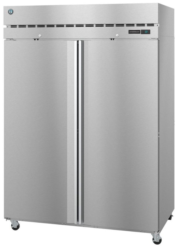 Hoshizaki Steelheart® 55" 50.1 Cu. Ft. Stainless Steel Two Section Upright Freezer with Full Solid Doors and Lock-1