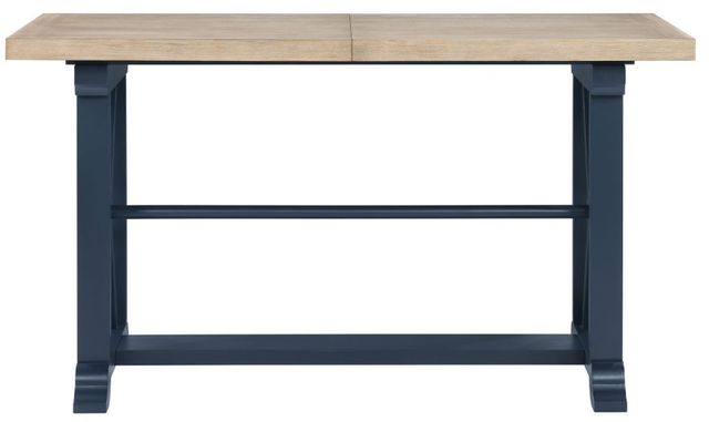 Steve Silver Co. Darcy Natural Counter Height Dining Table with Midnight Blue Base-1