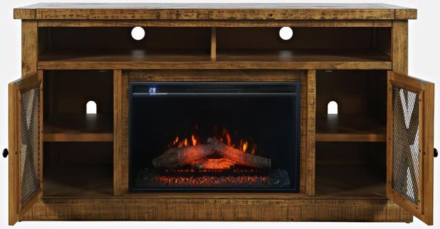 Jofran Inc. Telluride Gold Fireplace with Logset-3