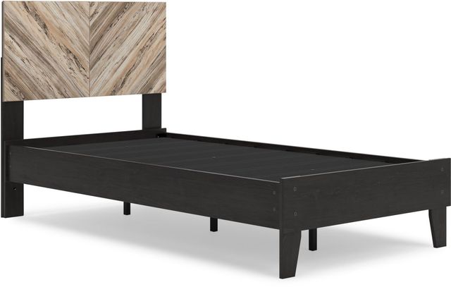 Signature Design by Ashley® Piperton Black/Brown Twin Panel Platform Bed-0