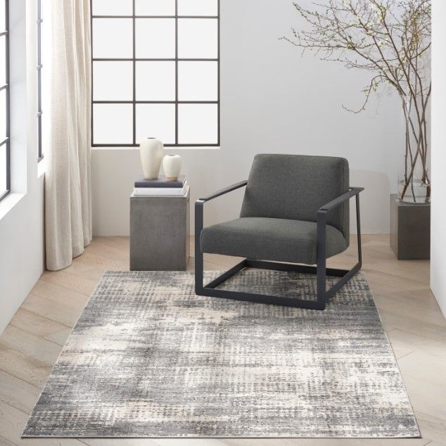 Nourison Home™ CK950 Rush Gray Beige 5'x7' Area Rug-1