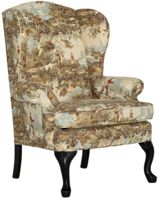 Best® Home Furnishings Customizable Sylvia Dark Walnut Wing Back Chair-0