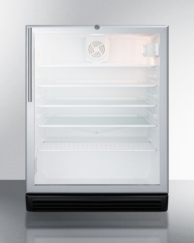 Summit Commercial® 24" 5.5 Cu. Ft. Stainless Steel Beverage Center-0