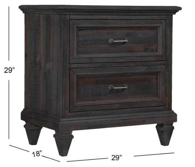 Magnussen Home® Calistoga Weathered Charcoal Drawer Nightstand-2