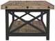 Flexsteel® Carpenter Light Brown Rectangular Coffee Table with Black Metal Frames-3