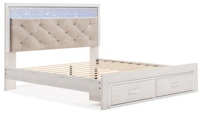 Signature Design by Ashley® Altyra 4-Piece White King Upholstered Panel Storage Bed Set-2