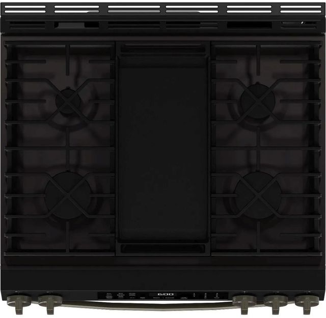 GE® 600 Series 30" Black Slate Slide-In Gas Range-4