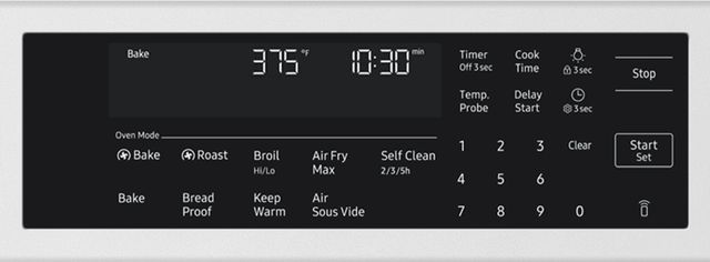 Samsung Bespoke 30" White Glass Smart Slide-In Gas Range with Illuminated Precision Knobs-2