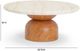 TOV Furniture Cynthia Travertine/Walnut Brown Concrete Indoor/Outdoor Coffee Table-2