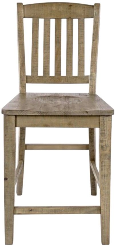 Jofran Inc. Carlyle Crossing Brown Slatback Counter Stool-2