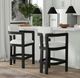 Elements International Portland Black/White Bar Stool-1