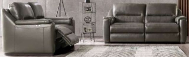 Furniture of America® Altamura 2-Piece Gray Power Reclining Set-0
