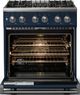 Viking® 5 Series 30" Slate Blue Pro Style Dual Fuel (NG) Range with Polished Chrome Trim-1