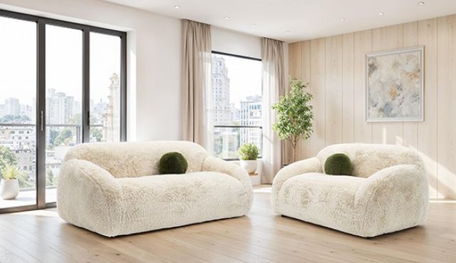 Furniture of America® Darwen Sand Loveseat-2