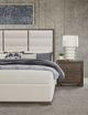 LM Co Home By Vaughan-Bassett Crafted Oak by Ben & Erin Napier Aged Gray/White Queen Upholstered Panel Bed-2