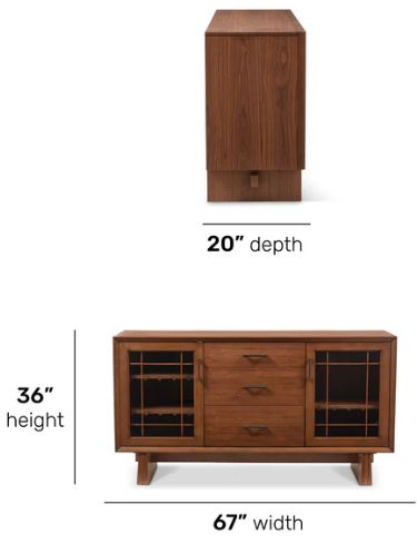 Flexsteel® Lincoln Walnut Buffet-2