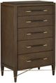 Currey & Company Verona Chanterelle/Coffee/Champagne 5-Drawer Chest-0