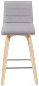 Armen Living Vienna 2-Piece Gray/Oak Swivel Counter Stool Set-2