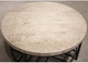 Riverside Furniture Capri Alabaster Travertine Stone Top Round Coffee Table with Black Base-2