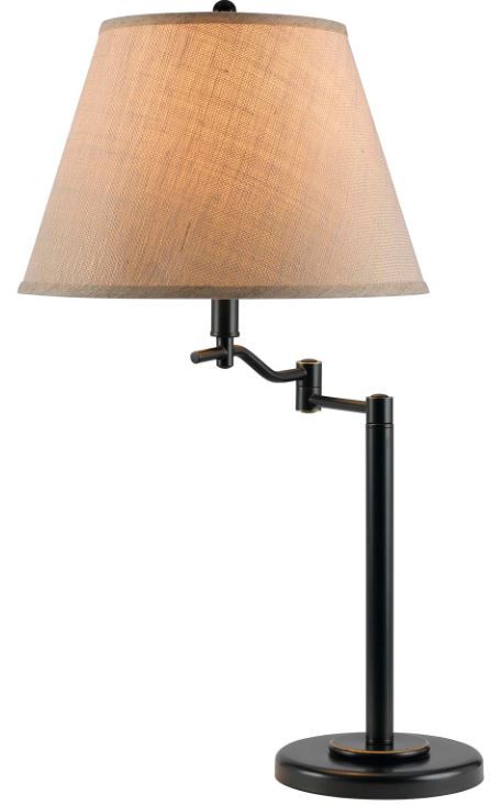 Cal® Lighting & Accessories Dana Beige/Dark Bronze Table Lamp-0