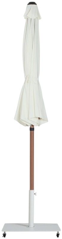 Meridian Furniture Fiji White Aluminum Outdoor Patio Umbrella and Base-1